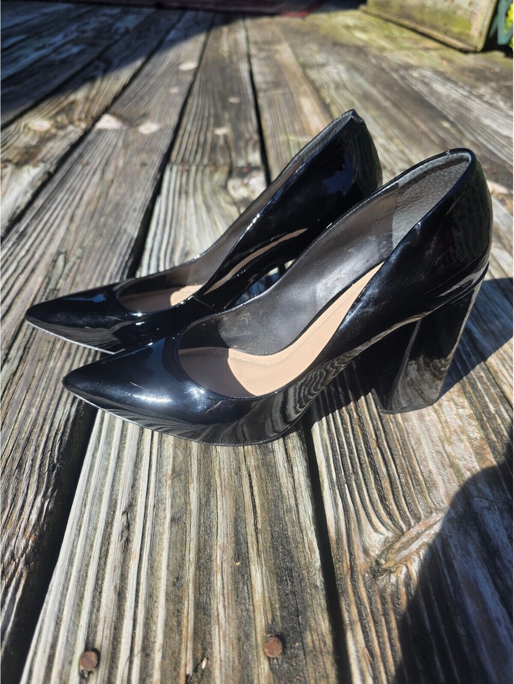 Jessica Simpson "Calie" Classic Pointed-Toe Patent Pumps